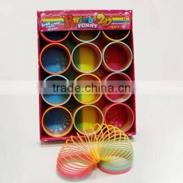 colorful plastic rainbow spring educational classic toys for kids/promotional toys raibow circle