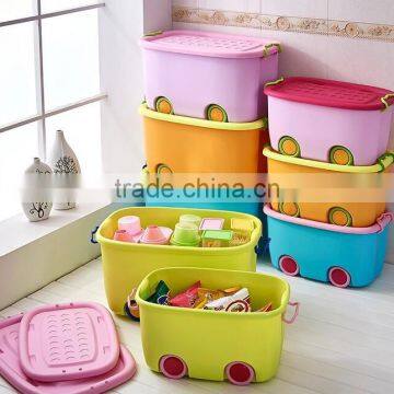 Best sell waterproof Plastic shoes storage box with wheels
