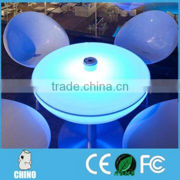 Indoor or outdoor remotel control Led tea table for coffee