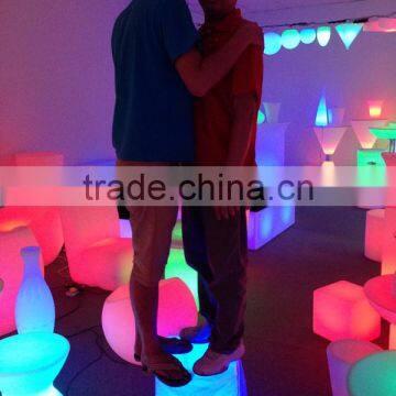 CE Rohs SGS Approval Decorative Different Size 16 Colors Rechargeable Lighting Plastic LED Cube photo-6