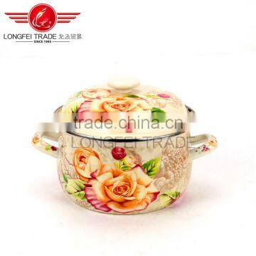 New Arrival Kitchenware Enamel /proclaim Iron Cast Stewpot/cooking Pot With Decal photo-3