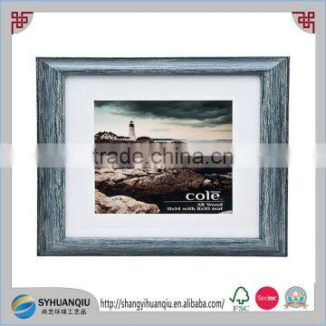 11x14 Distressed Blue Wooden Picture Frame