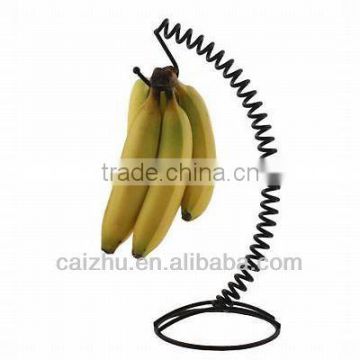 Banana Hanger Hook Black Spiral Wire Stand Display Banana and Fruit Holder