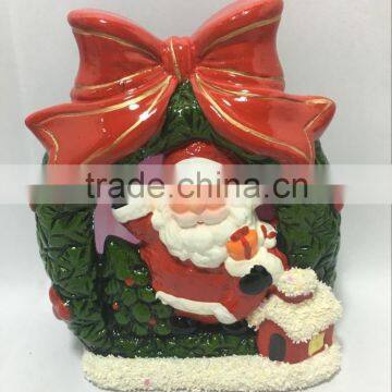 pottery Xmas decoration with LED