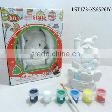 Diy Paint Design Ceramic Snowman Statue photo-5