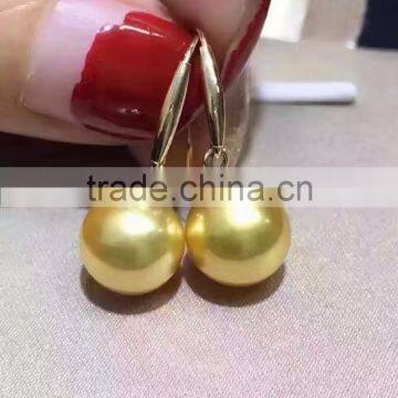 9-10mm 18k yellow gold south sea pearl earring designs