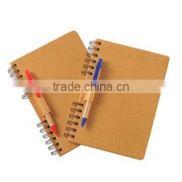 kraft notebook with ballpen