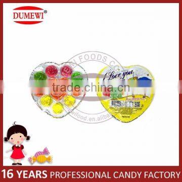 Halal Heart and Rose Shaped Fruity Jelly Cube Candy photo-3