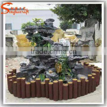 2015 Home Decor Indoor Fiberglass Artificial Rock Waterfall Lowes Water Fountains photo-2