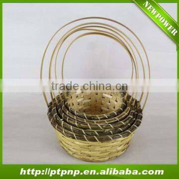 Natural Chinese antique storage bamboo basket