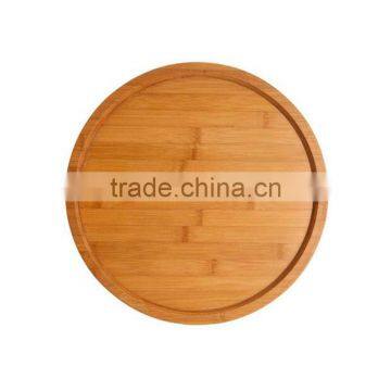 Round plates and tableware use natural bamboo tray fruit serving tray