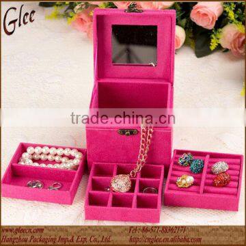 Vogue custom velvet cloth jewelry box/case