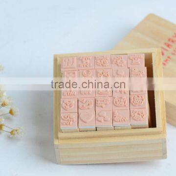 Factory Eco Friendly Personalized Kid Toy Wooden Stamp photo-5