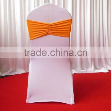 orange spandex lycra ruffle chair band