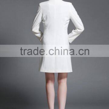 2016 Women Fashion Winter Wool Fabric Long Knee Length Coat for Girls photo-4