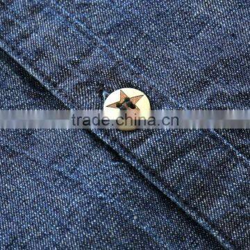 2017 Wholesale Casual Long Sleeve Boys Denim Shirt With Printed Letter photo-4