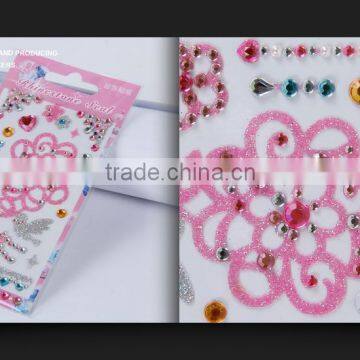Eco-friendly Decorated Body Self Adhesive Acrylic Rhinestone Gem Sticker photo-4