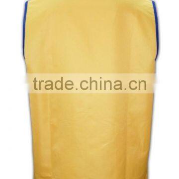 China Manufactory High Quality Front Open Yellow Stand Collar Work Vest photo-4