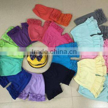 Baby girls icing shorts wholesale Children's Boutique Clothing Cotton Baby Girls Ruffle Shorts