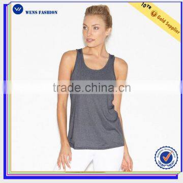 Women workout clothing nylon spandex Low yoga wear fitness gym tank top