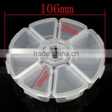 Round Clear Beads Display Storage Case Box 11cm Dia.,Jewelry