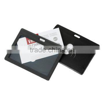 Wholesale Black Horizontal Polyurethane Cheap Credit Card Holder photo-2