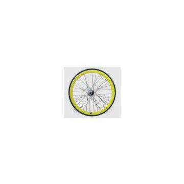 Yellow Custom Bicycle Parts , Flip Flop Fixed Gear Bike Wheel Set