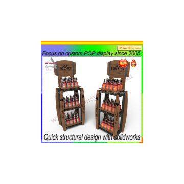 Wooden Retail Store Bottle Display Rack photo-3