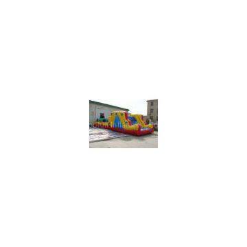 Giant Commercial Inflatable Obstacle Course with slide / Inflatable Tunnel 10x4m