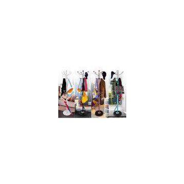 Colorful Clothes Hanger Stand , Umbrella Bag Hat And Coat Stand With Marble Base