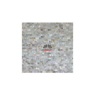 shell slab mosaic tile fireplace