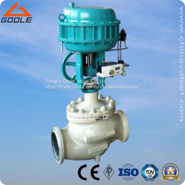 Butt-Welded Pneumatic Globe Control Valve with Side Hand Wheel