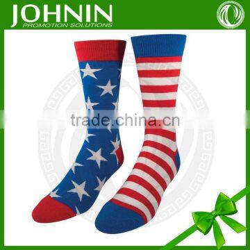 wholesale OEM cheap high quality american flag socks