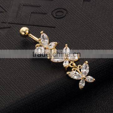 Skull Belly Ring Fake Button Big Fashion Crystal Piercing Jewelry