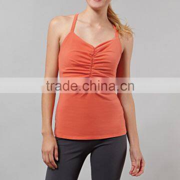 Wholesale Nylon spandex Yoga Stringer Vest Sexy Tank Top Women Fitness