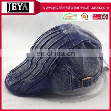 Fashion Washed Denim Cap Cotton Duckbill Hat With no Logo photo-3