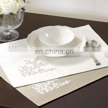 table runner& table cloth with dot hemstitch