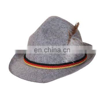 Grey Oktoberfest Beer Man Bavarian Hat German Mens Fancy Dress Accessory OH2151