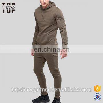 China factory OEM latest top design plain mens tracksuit in slim fit