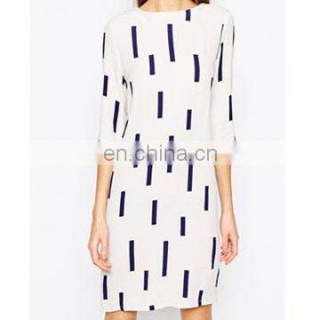 Latest design geometric office dress for woman