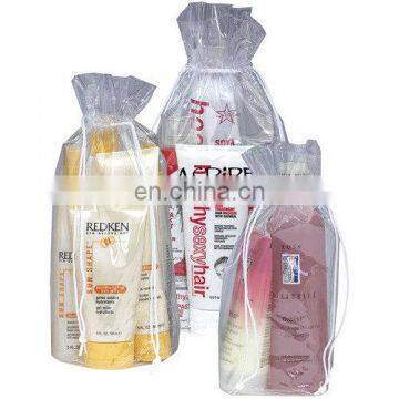 eco vinyl drawstring bags transparent cosmetic drawstring pouch