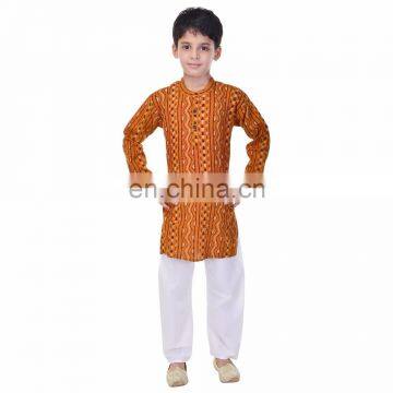 Soundarya cotton printed kurta and payajama set for boys