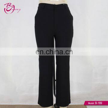 Latest Design Black Color Long Loose Casual Pants For Women