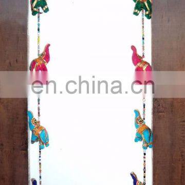 DECORATIVE PAIR OF 5 ELEPHANT INDIAN HANDICRAFT HANDMADE WALL/DOOR/WINDOW HANGING pair set Latkan Wall hanging Mobile Decor art