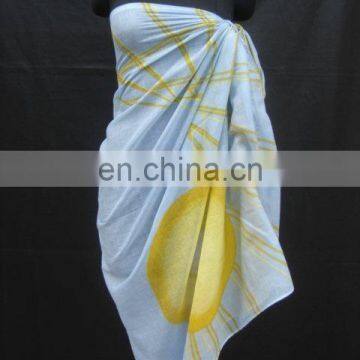 Promotional 100% Cotton Printed Pareo / Sarong for Beach & Pool Party