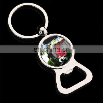 Various shapes custom print/laser logo bottle opener keychain