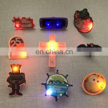 Wholesale Most Popular Hot sales Special Custom Blinking LED Flashing Pin Badge&Custom Button LED Badge&LED Badge