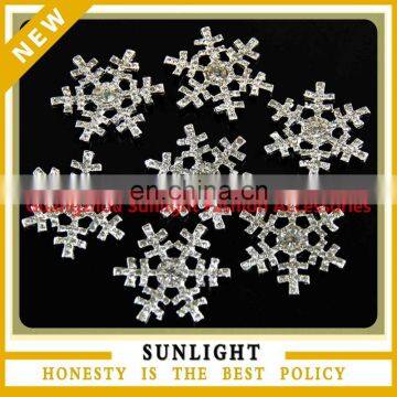 Wholesale cheap Crystal snowflake shape rhinestone button