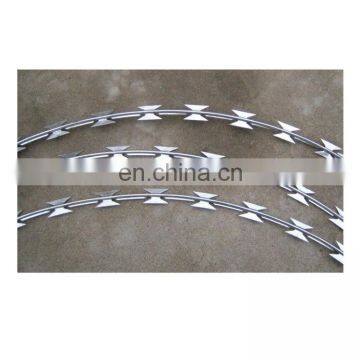 10m covered per roll concertina razor barbed wire manufacturer/razor barbed wire barb blade wire weight or price per meter