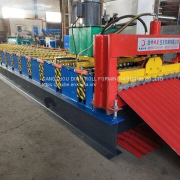 Fast Speed Corrugated IBR Roof Sheet Tile Making Cold Roll Forming Machine Made In Cangzhou City With Good Quality photo-3